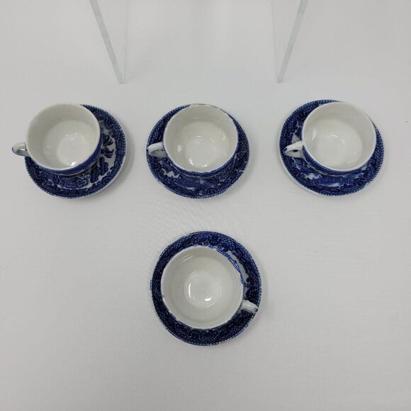 Vintage Blue Willow Porcelain Childrens Doll Tea‎ Party Set Japan Playset Gift - Picture 14 of 16
